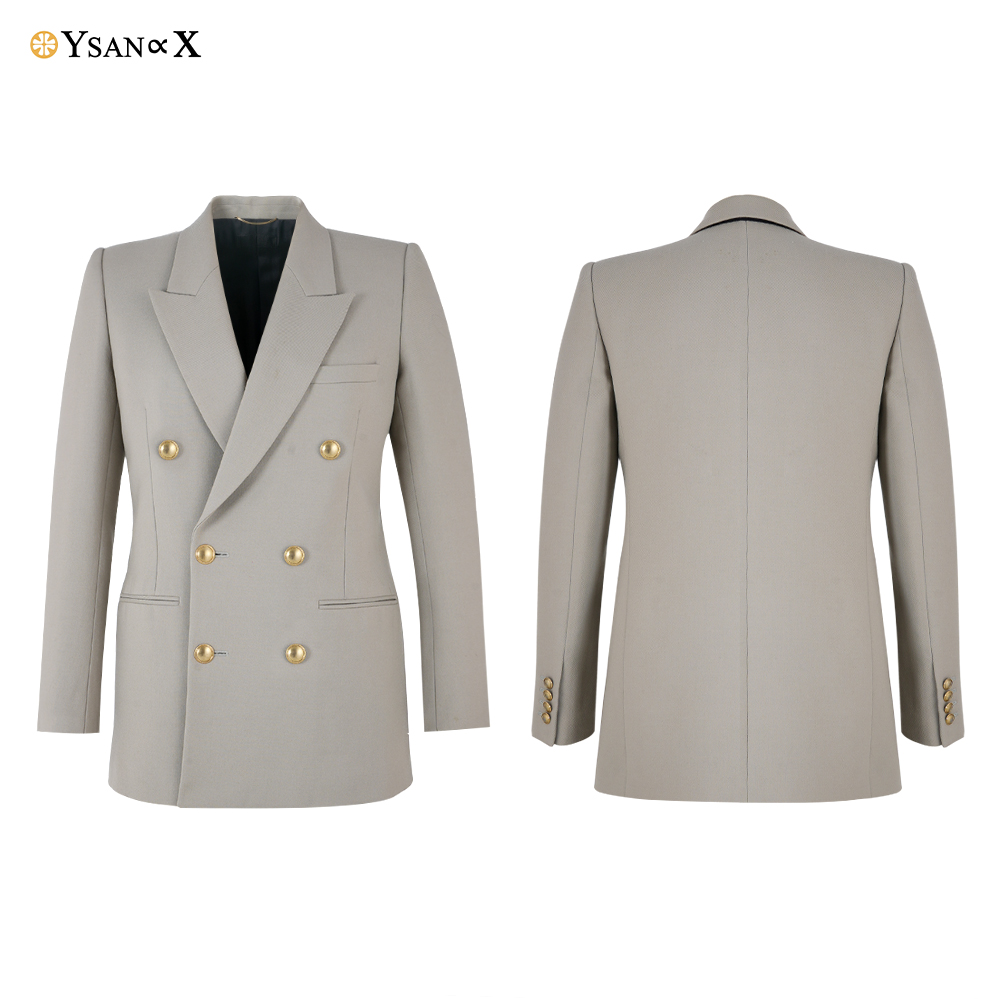 Premium Women's Double-Breasted Blazer - YSL-Style Silhouette &amp; Material, Bulk Order Supported