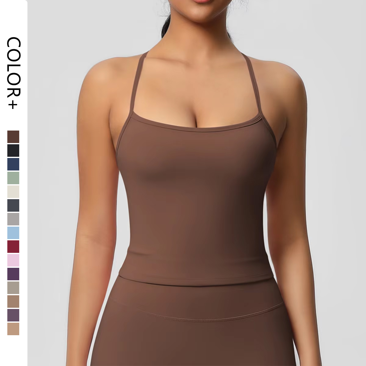 New Arrival Women's Hight Quality Nylon Super Soft Comfort Slim Fit Gym Running Yoga Active Tanks Tops