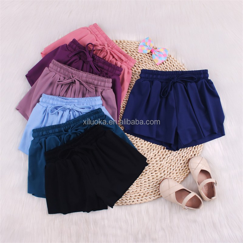 2 in 1 Kids Gym Sports Butterfly Shorts Tennis Running Summer Girls Shorts