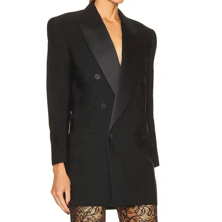 2023 New Design Women's Suits &amp; blazer Long Sleeves V Neck Office Wear Lady Formal Blazer Set