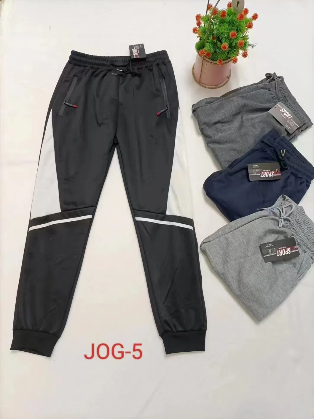 Men′ S Sweatpants Tapered Gym Running Workout Pants Athletic Drawstring Joggers with Pockets Men′ S Training Zipper Pocket Essential Jogger