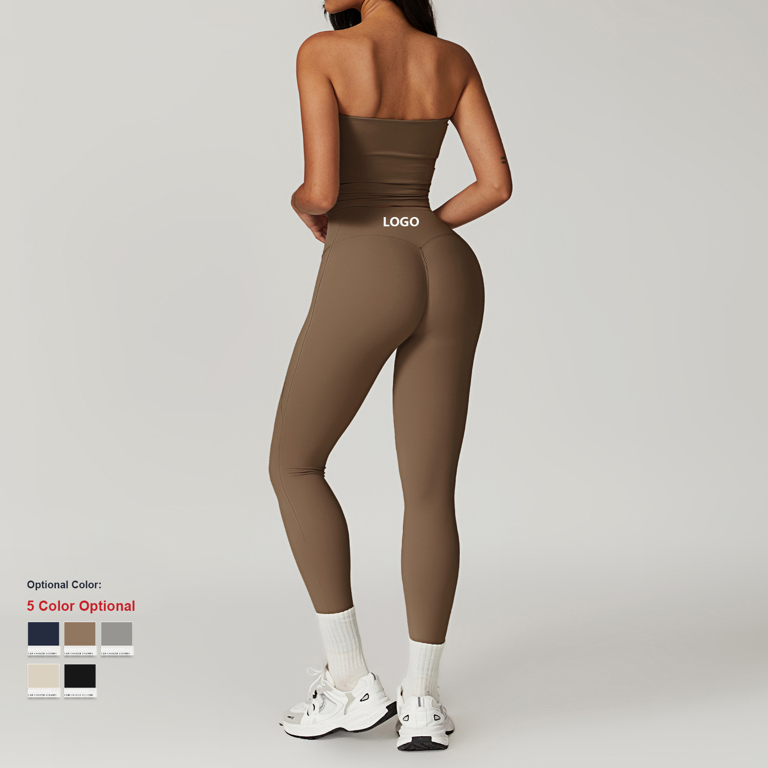 Custom High Quality 5 Piece Fitness Clothing Sportswear Gym Leggings Activewear Sports Shorts Bra Women Workout Yoga Wear Sets