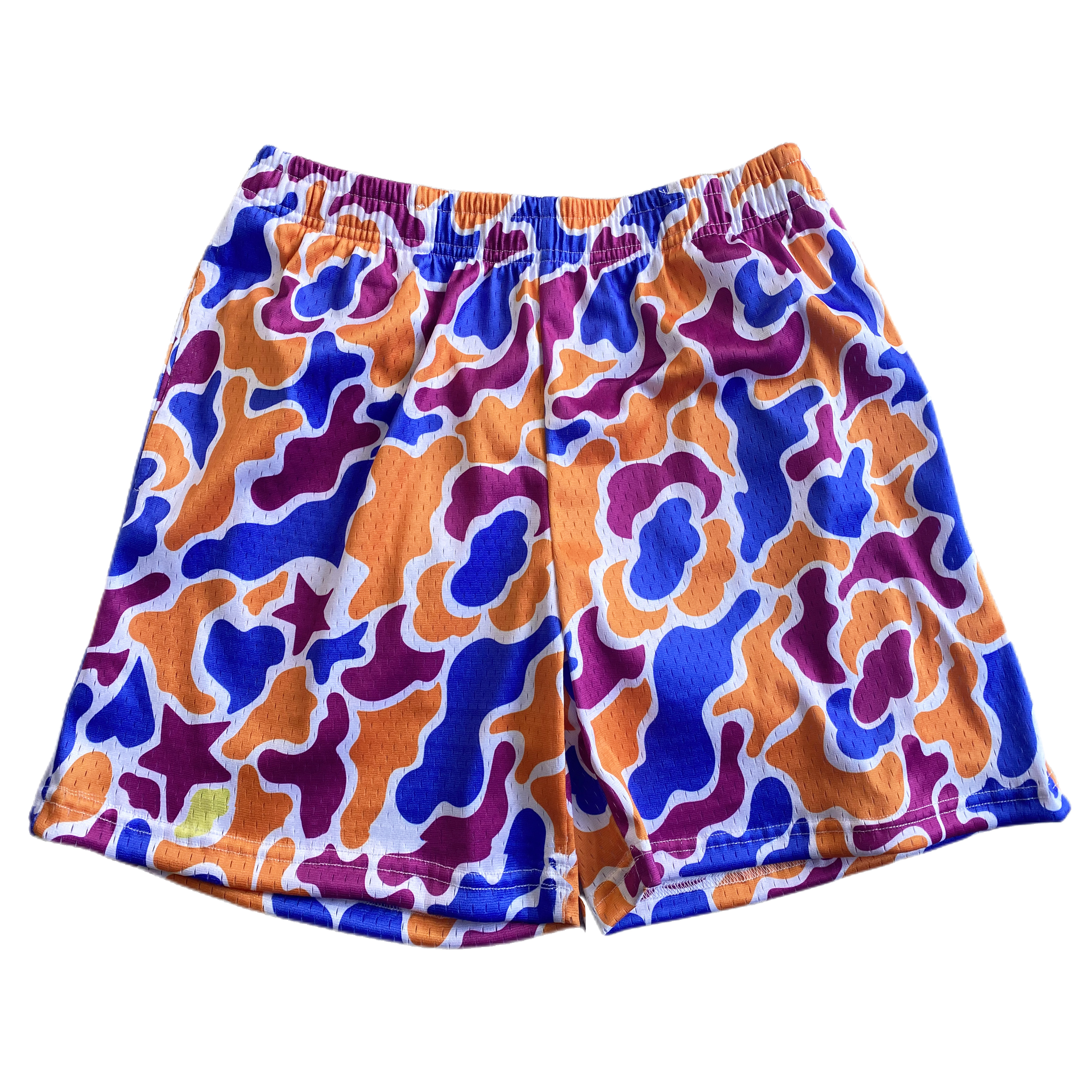 Men Active Wear All Over Print Above the Knee 5 Inch Inseam Custom Sublimation Streetwear Double Layer Basketball Mesh Shorts