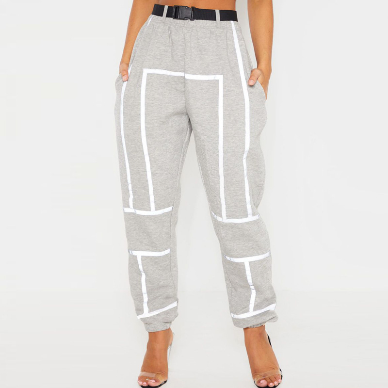 OEM Reflective Trousers Cargo Pockets Street Wear Sweat Joggers