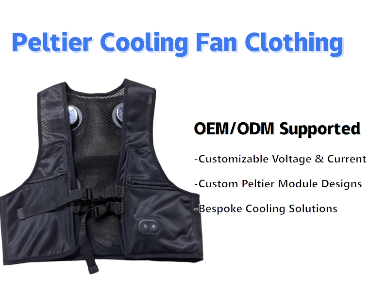 Japanese Style Smart Intelligent Peltier Cooling Vest For Summer Outdoor Workers Double Breasted Air Cooling Logo OEM Service