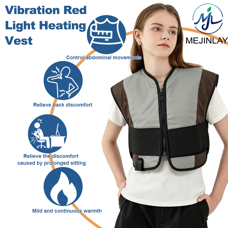 Customized Electric Vibration Red Light Heating Vest For Back Waist Shoulder Pain Relief