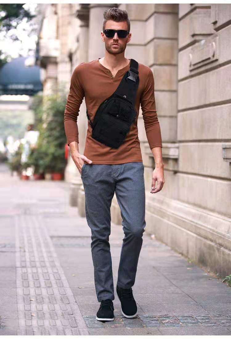 Tactical Cross Body Sling Bag Camping Hiking Chest Pack