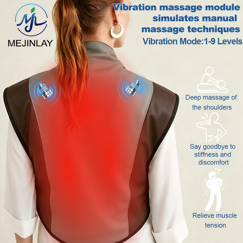 Customized Electric Vibration Red Light Heating Vest For Back Waist Shoulder Pain Relief