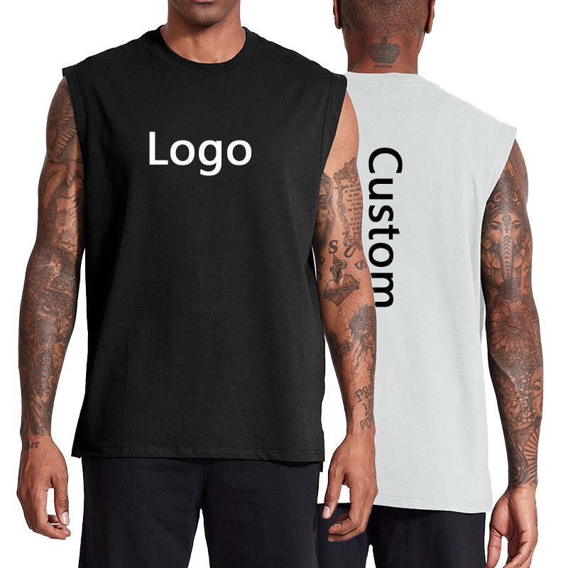 High Quality 100% Cotton Beaters Casual Tank Top White Cropped Fitness Apparel Men Women Breathable Quick Dry Eco-Friendly