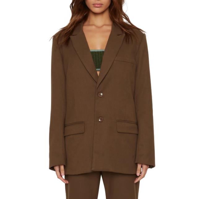 Runwaylover E4025 NEW DESIGN BROWN BLAZER and PANTS OUTFIT