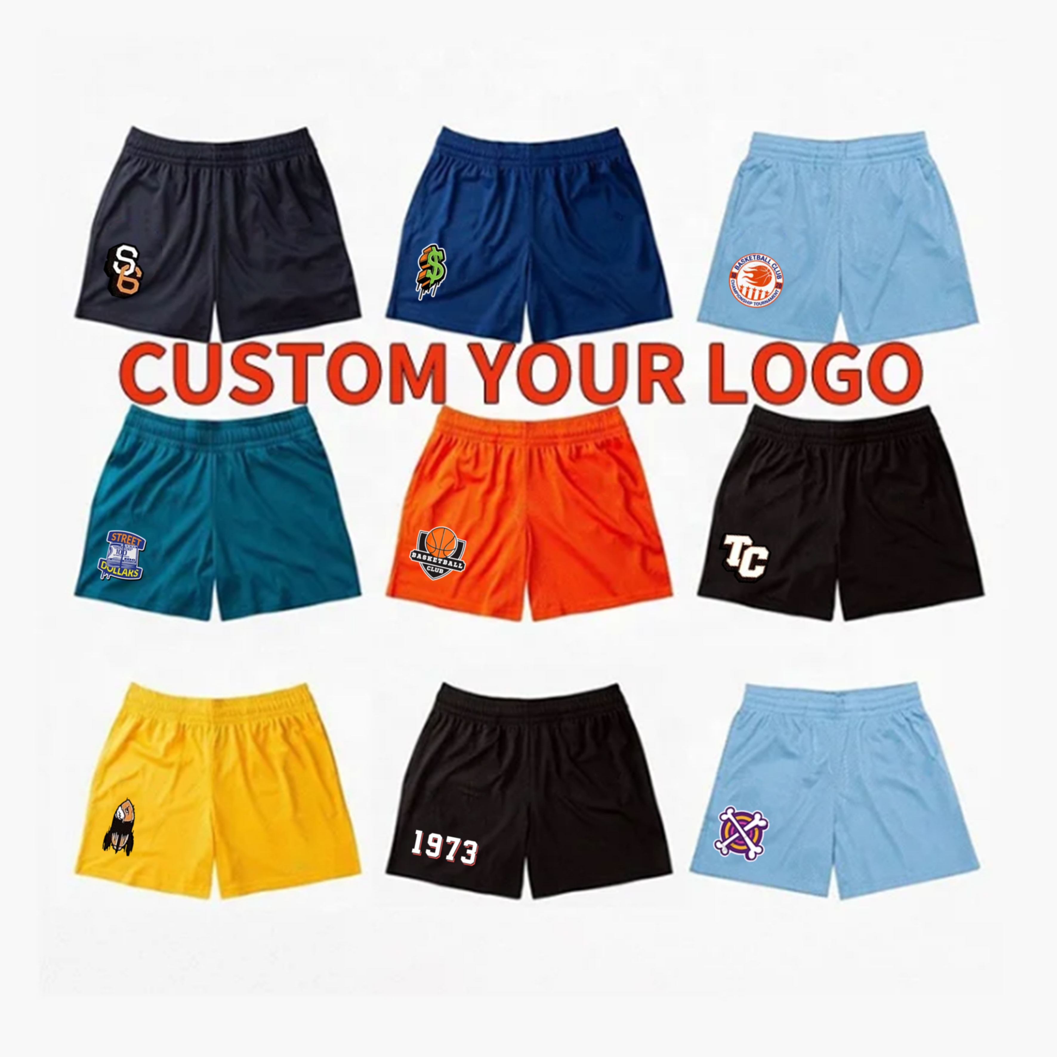 Wholesale Sublimated Outfits With Zipper Pocket Mesh Blank Summer Streetwear Gym Jogger Basketball Bulk Sweat Men Unisex Shorts