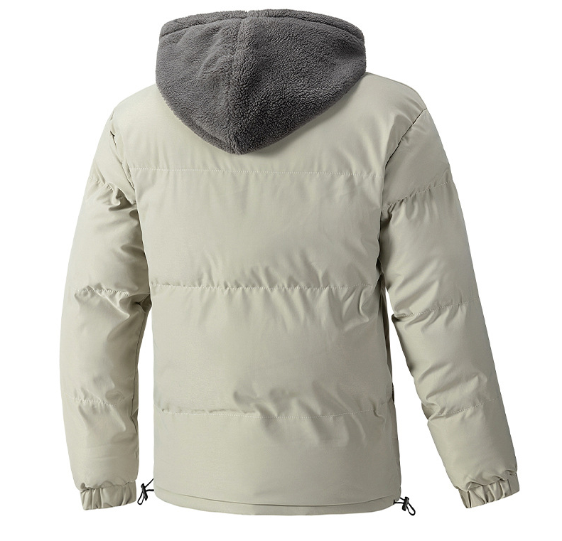 Winter Parker Men's Padded Hooded Overcoat With Fleece Thickened Man Down Jackets Coats Winter Clothing
