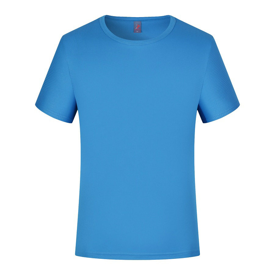 Polyester Mens Short Sleeve Sport Fitness T-Shits Logo Printing Promotion