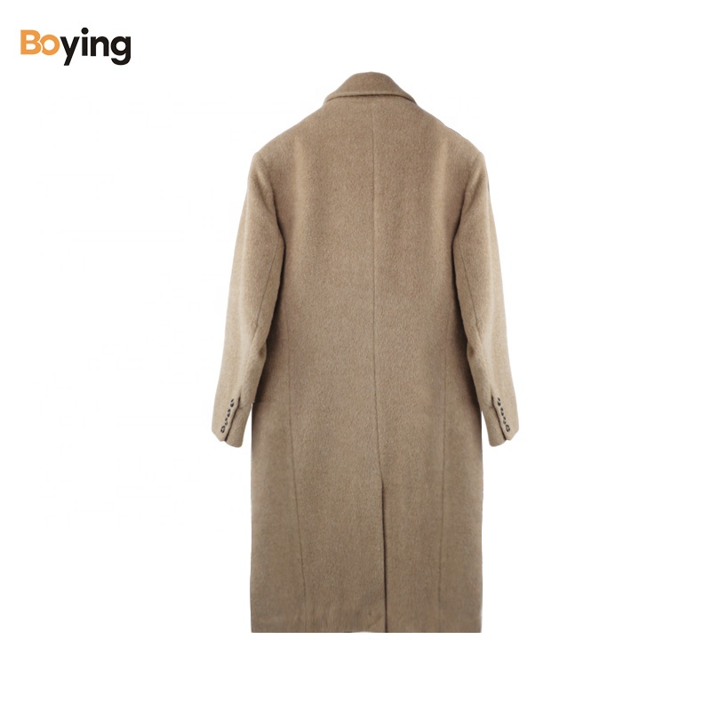 Boying 2026 New Style Women's Casual Wool Trench Jacket Double-Breasted Long Length Double-Faced Felt Fabric Hot Sale Coat