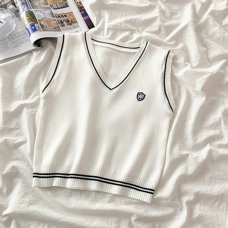 V-neck Women Tank Top Knitted Tank Top for Women Going Out Sleeveless Tops