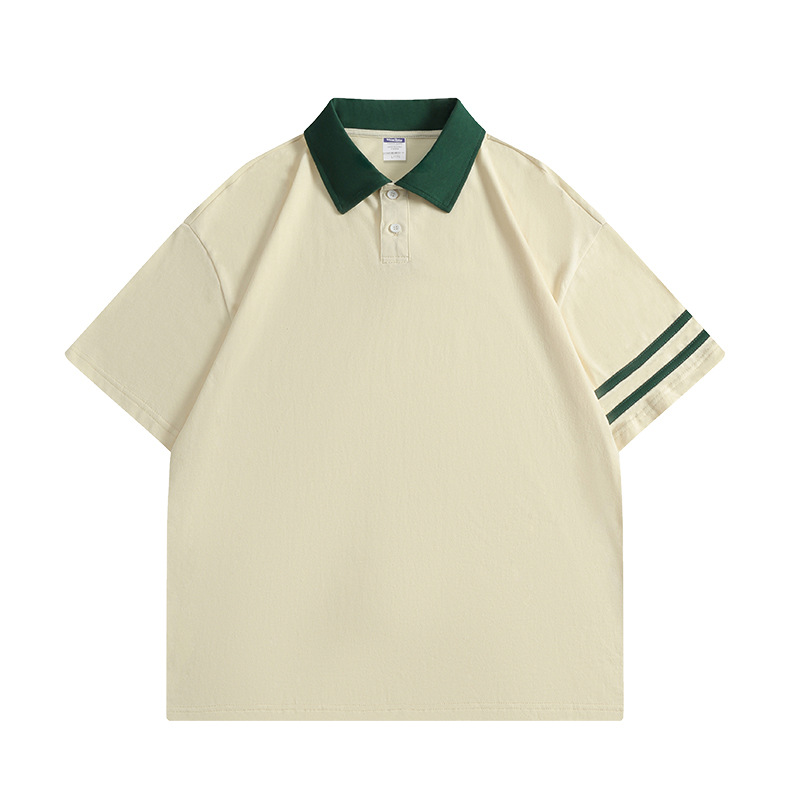 Japanese College Style Pure Cotton Breathable for Advertising Shirt Embroidered Company Polo Shirts Embroidered Staff Uniform