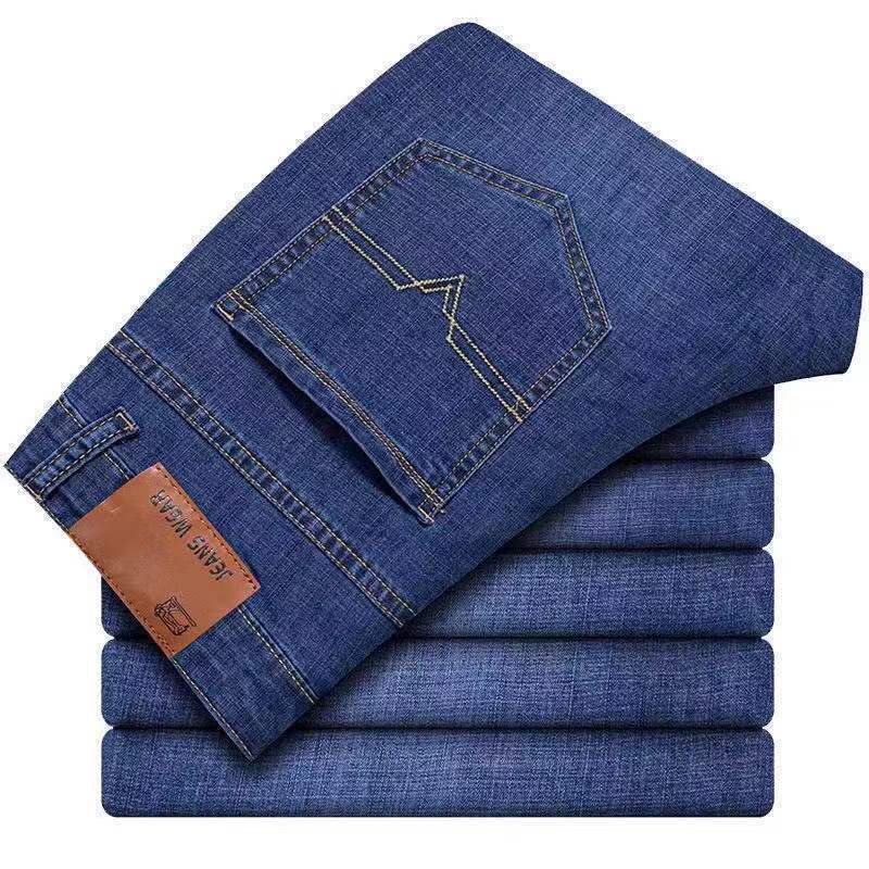 Men's Medium Wash Distressed Overalls High Eco-Friendly Slim Fit Denim Pants for Autumn/Winter/Summer Casual Daily Street Wear