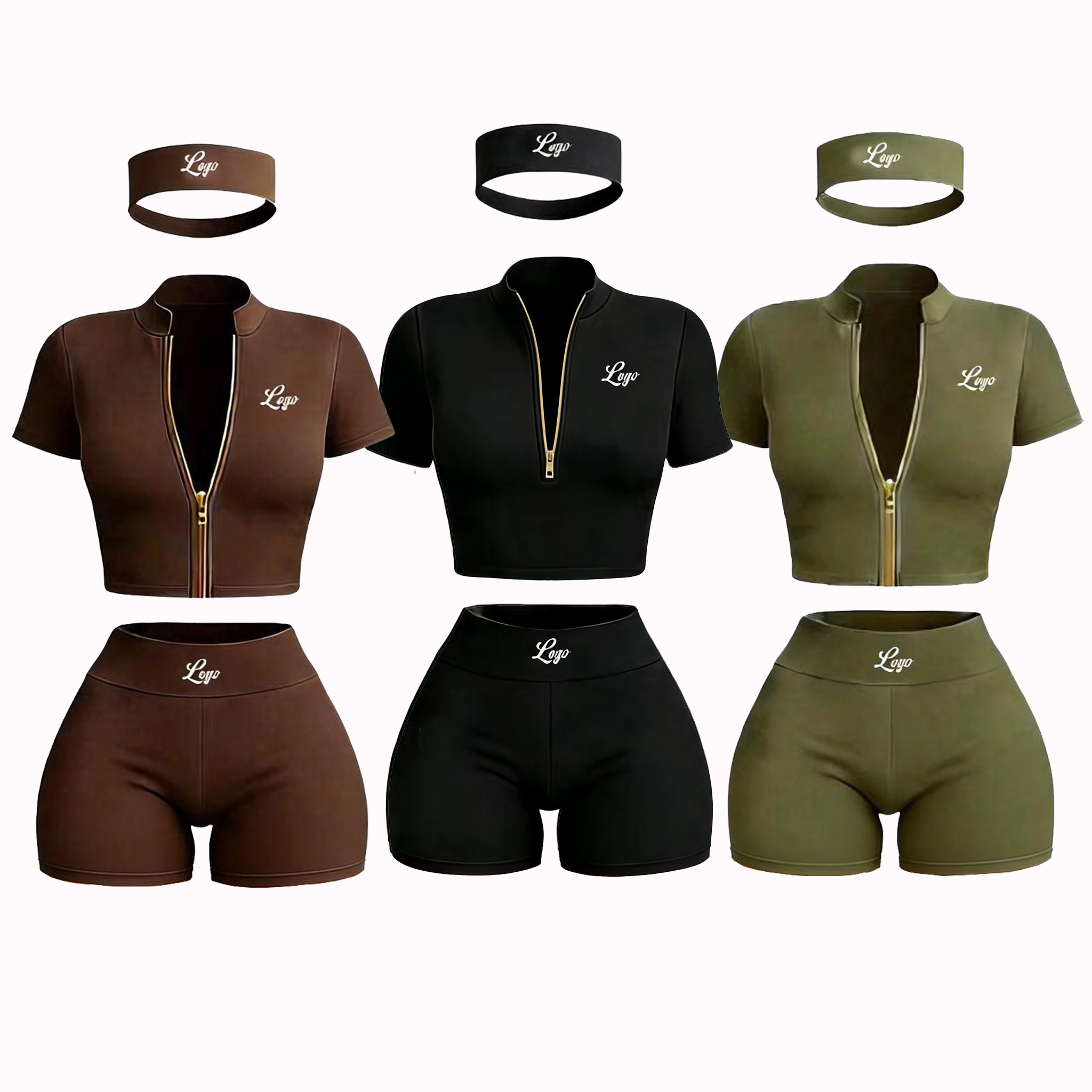 2 Piece Set Women Women's Sets Workout Gym Zip-Up Jacket Flare Pants 3 Piece Tracksuit For Women