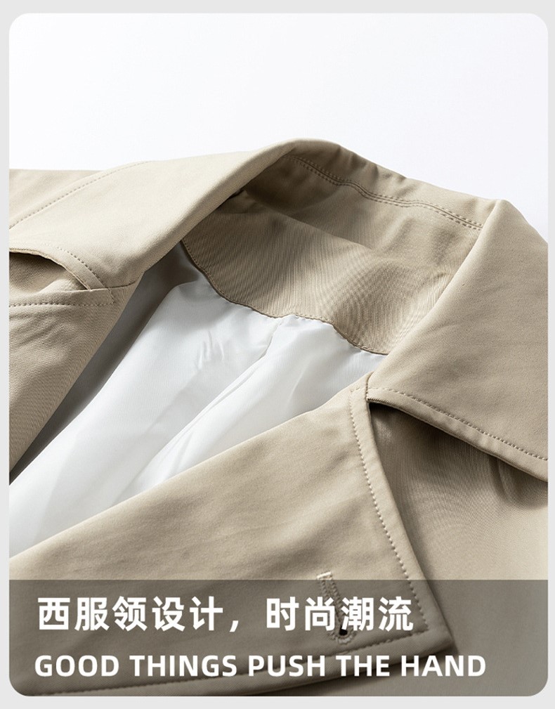 2025 Men's Balmacaan Coat Mid-Length Trench Coat Fashion Rivet Decor Oversized Lapel Collar Long Jacket Streetwear Wholesale