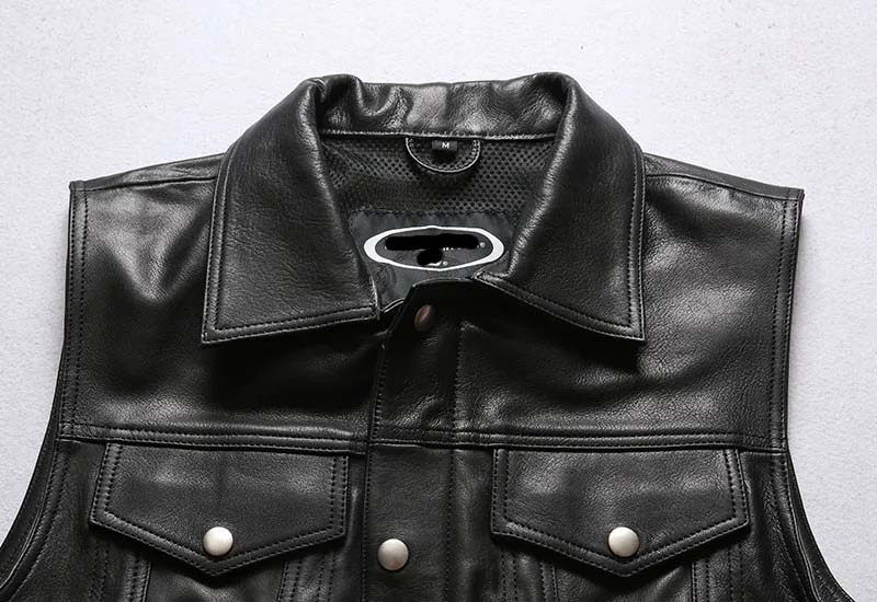 Latest Design Best Quality Men Leather Vest in Wholesale Price Custom Colors Adjustable Size Men Leather Vest Casual Wear
