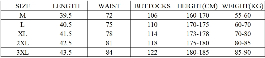 Size Guide Chart