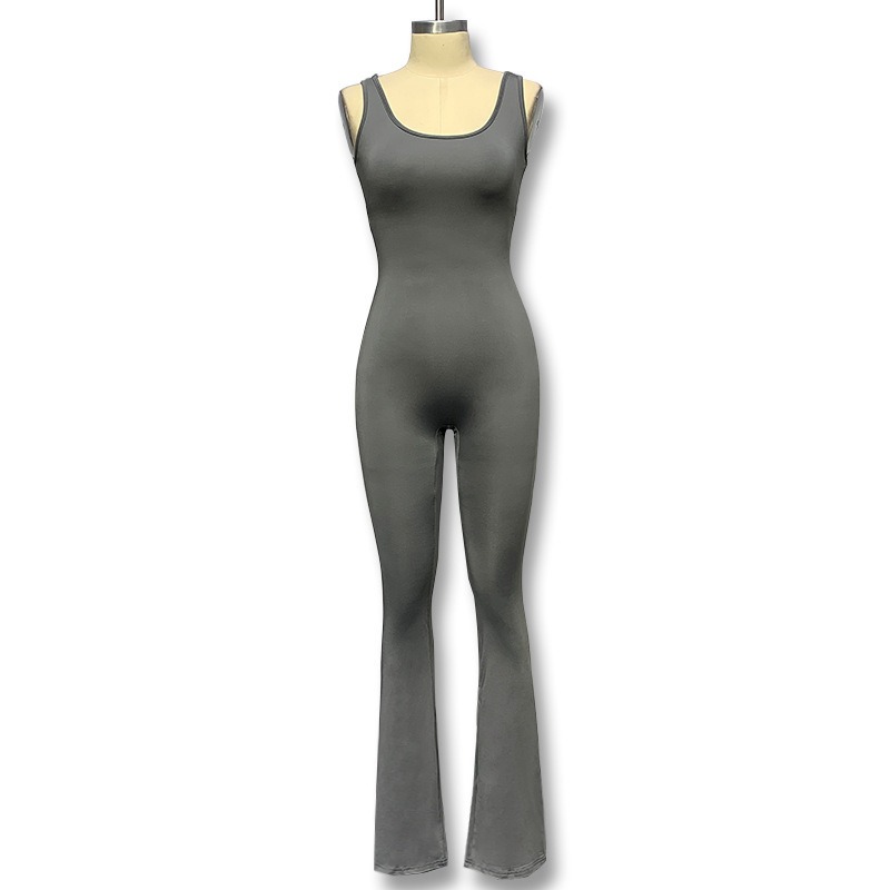 Fashion Tight Yoga Jumpsuit 2024 Leisure Hollow Seamless Sports Slimming Jumpsuit