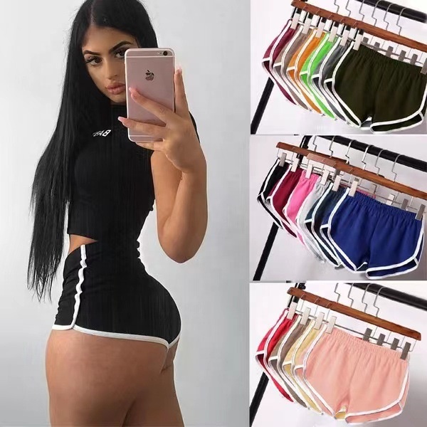 New Arrival Sports Women's Plus Size Solid Color Yoga Beach Pants Custom Blank Beach Shorts