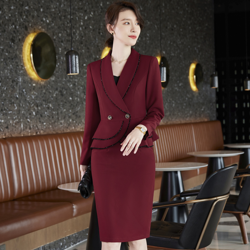 New Women's Long-sleeved Professional Formal Trousers Suit 2-piece Set Blazers Ladies Women Women's Suits &amp; Tuxedo