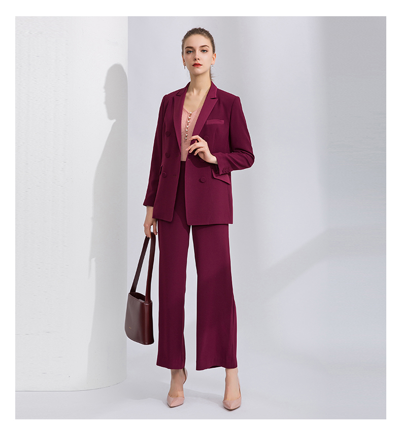 MINZESTYLE Women's Spring Autumn Business Suit Blazer Office Lady Triple Breasted Breathable Polyester Color Blocking Design