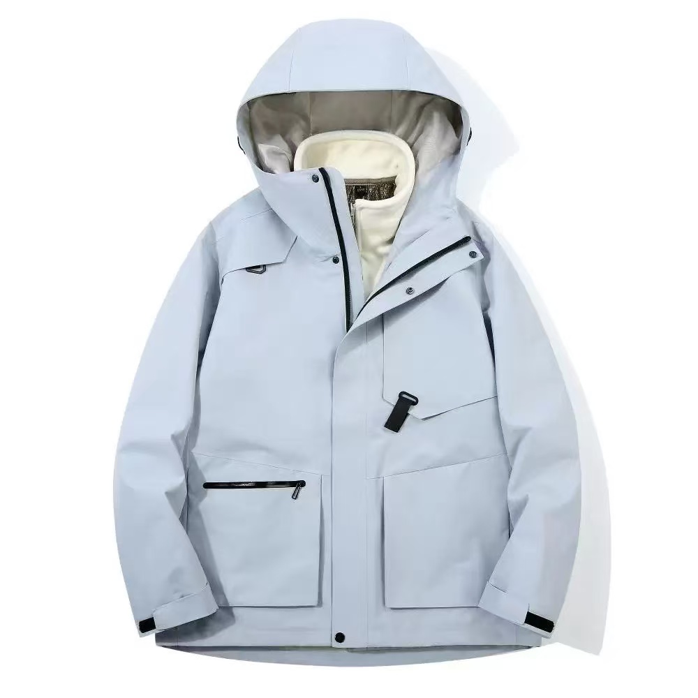 Rain Jacket For Hiking Camping Waterproof Windproof Thickened Windbreaker Custom Unisex Soft Shell Jacket