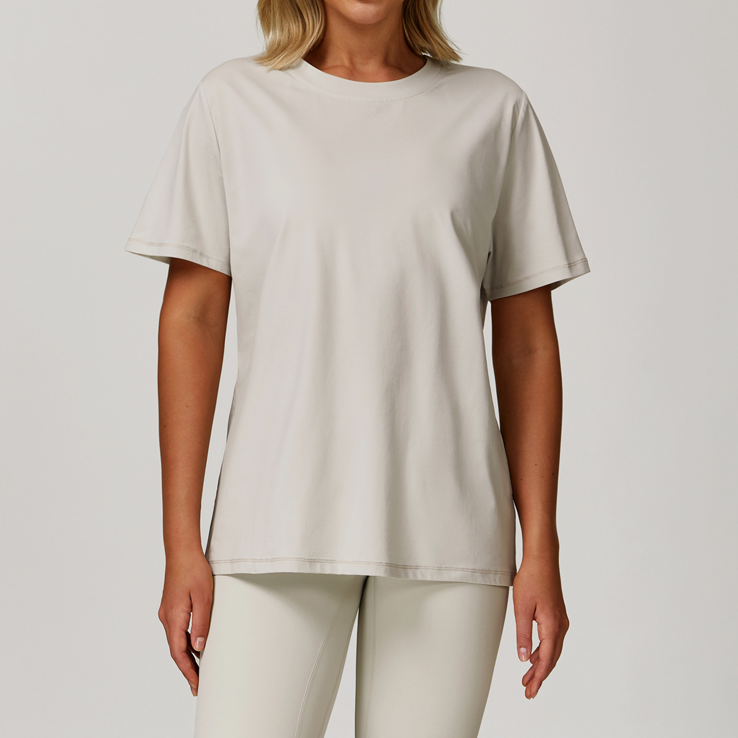 2025 New Women Summer Yoga Sports T Shirts Crew Neck Short Sleeve Cotton Casual Loosed Oversize Women's Running Gym T-shirt