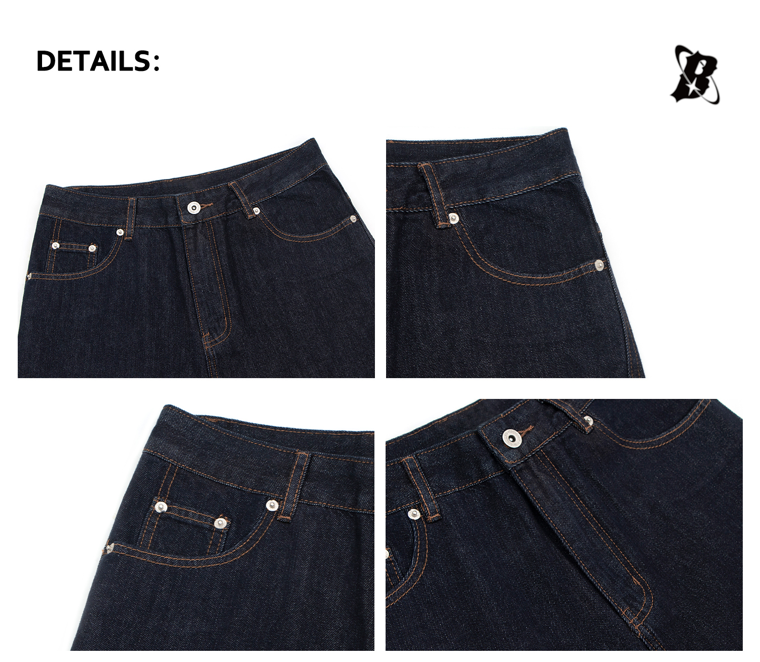 Manufacturer Custom High Quality Straight-leg Raw Denim Pants Streetwear Wholesale Unisex Casual baggy clean fit Wash Jeans
