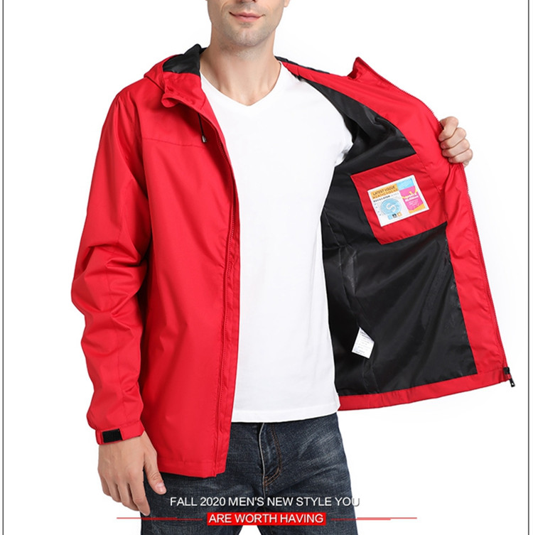 High Quality Custom LOGO Outdoor Men Hiking Fishing Softshell Waterproof Windbreaker Jacket for Men