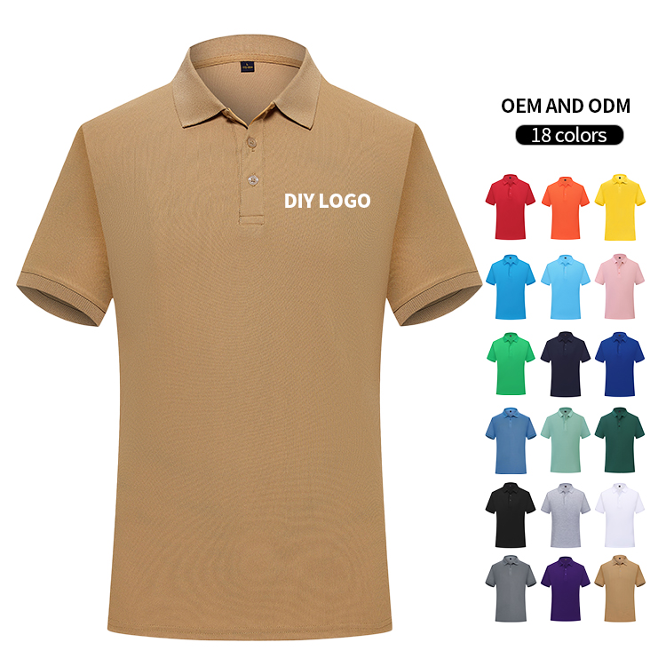 Blank Solid Color Custom Logo Embroidery Golf Polo Shirt Staff Uniform Polo T Shirt Unisex Customized Golf Shirt
