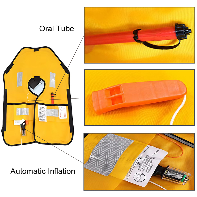 CCS Approved 150N Automatic/ Manual Inflatable Life Jacket Adjustable Buoyancy Rescue Vest For Boating Kayaking Surfing Swimming