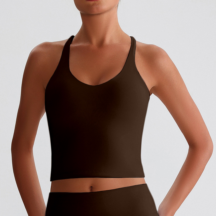 ABX8001 Outdoor Wear Tight Fitness Clothes Slim Sports Running Crop Tank Comfortable Elastic Band Sleeveless Tops for Women