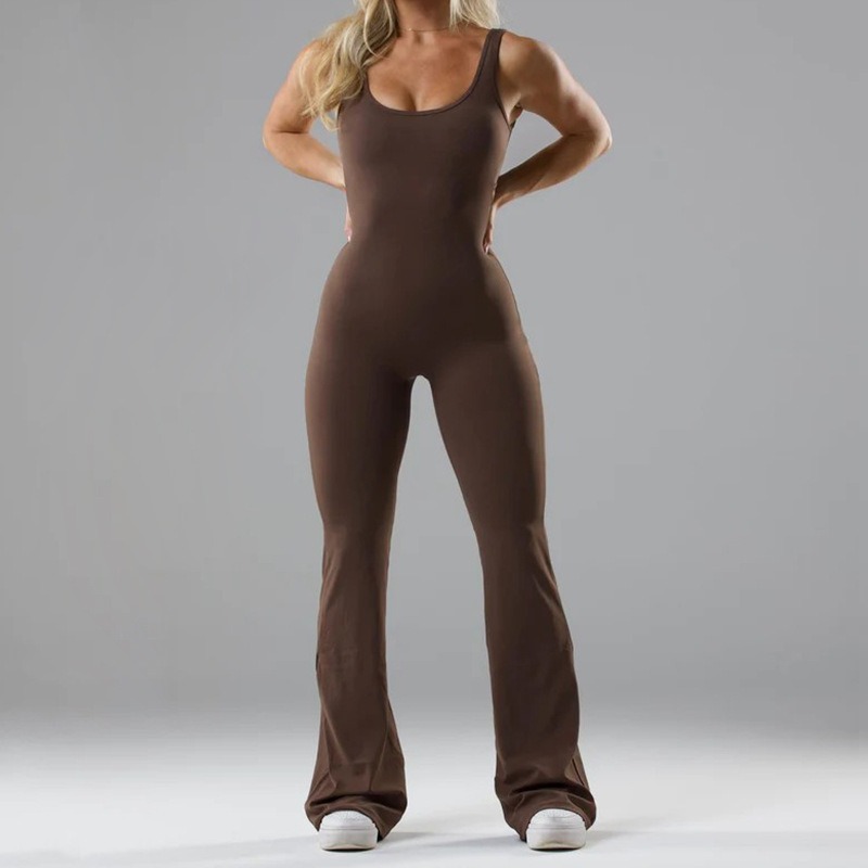 Fashion Tight Yoga Jumpsuit 2024 Leisure Hollow Seamless Sports Slimming Jumpsuit