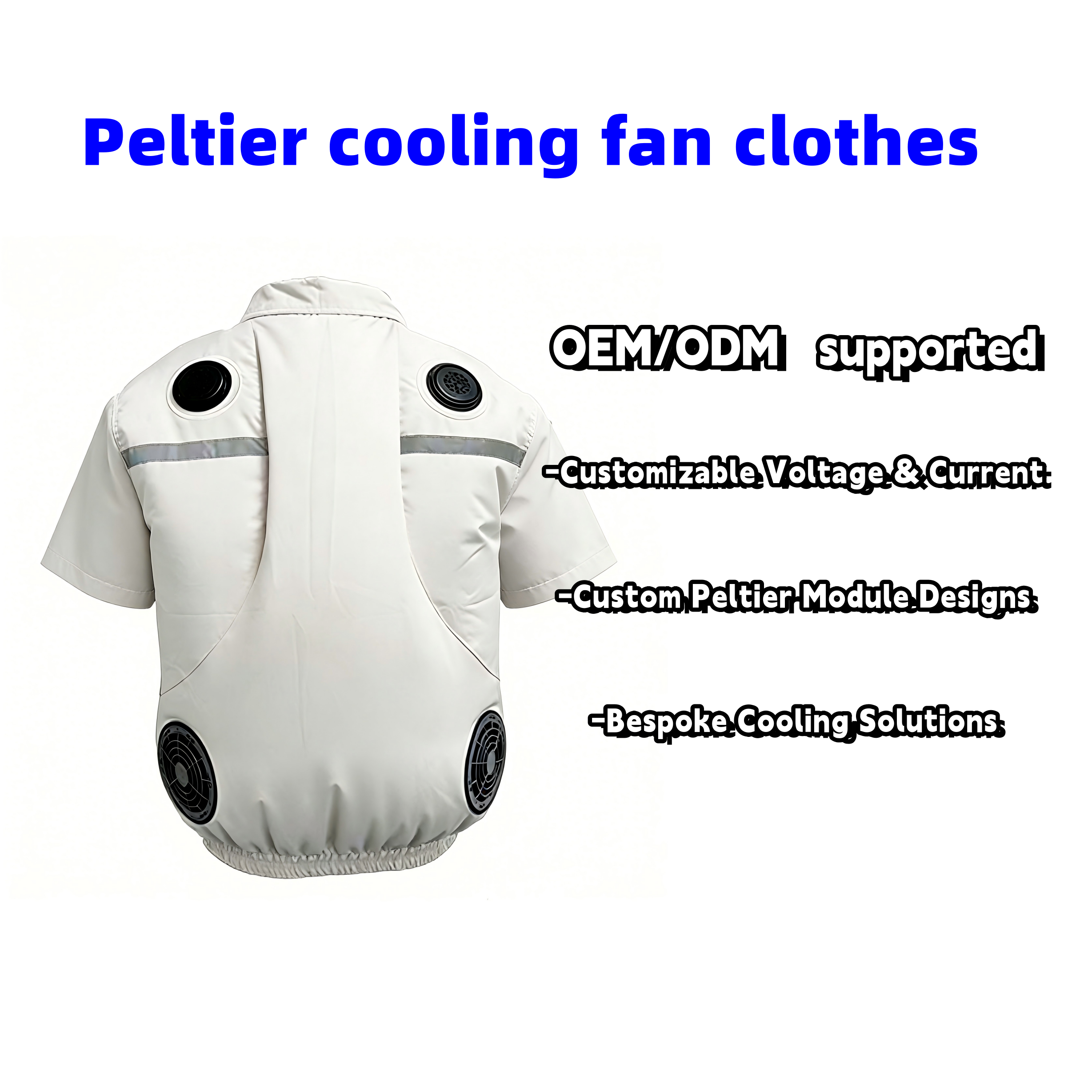 Men's Formal Peltier Cooling Air Conditioning Vest With Zipper Closure Summer Outdoor Cool Jacket For Outdoor Activities