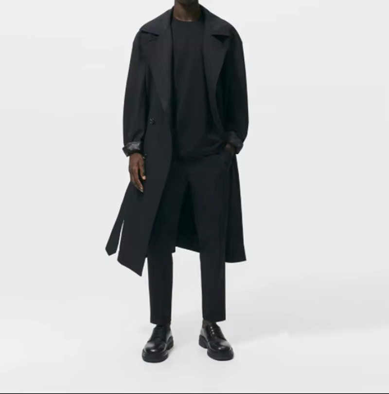 OEM China Factory Custom 100% Cotton Oversized Trench Coat Autumn Coat for Men