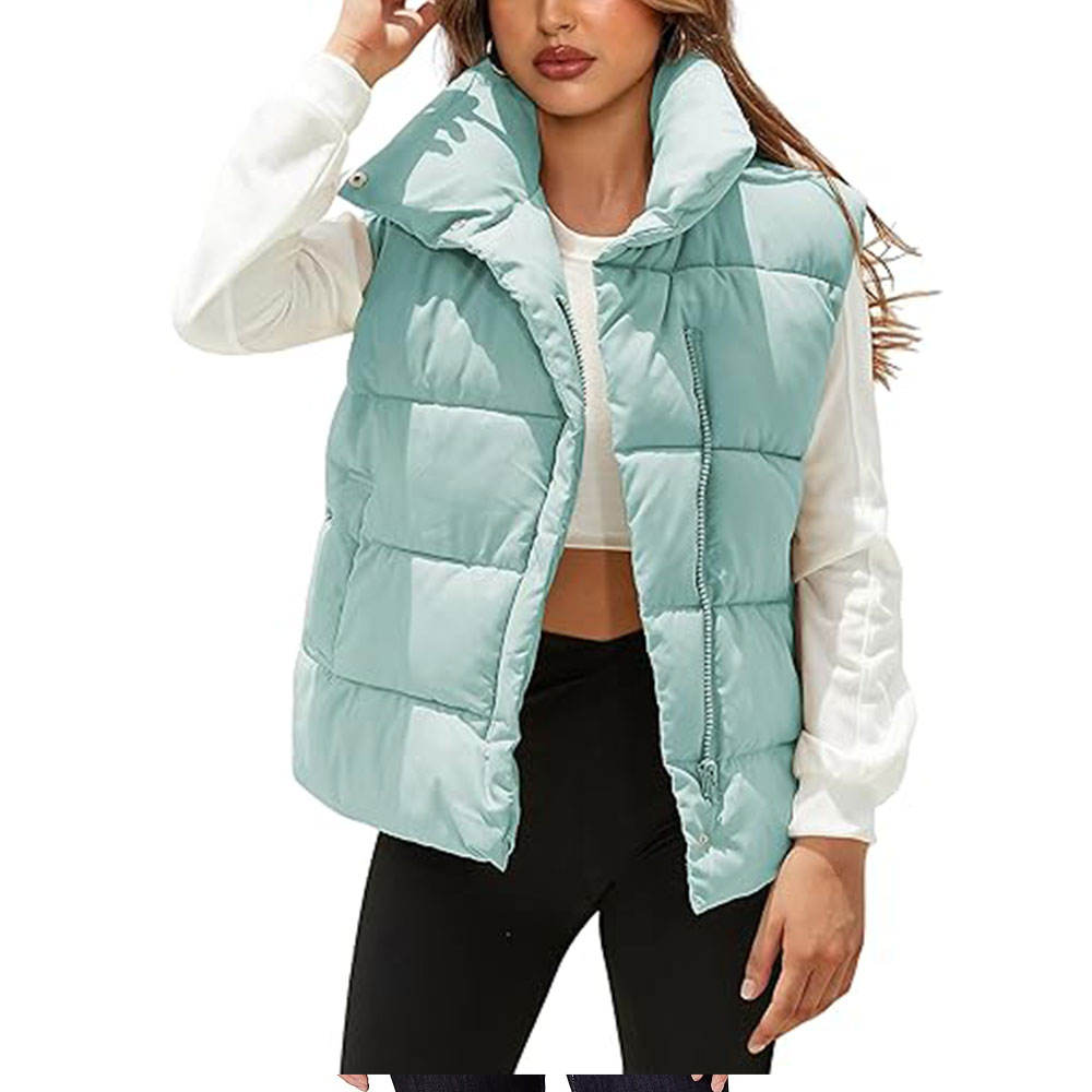 Custom Logo Make Your Own Design 100%Polyester Waterproof Zipper Women Puffer Vest Jacket Plus Size Men's Vests And Waistcoat