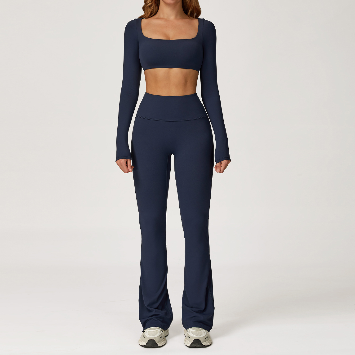 Custom High-Quality Autumn Conjunto De Yoga Clothes Suits Quick-Drying Tights Sportswear Women'S Gym Fitness Workout Yoga Set