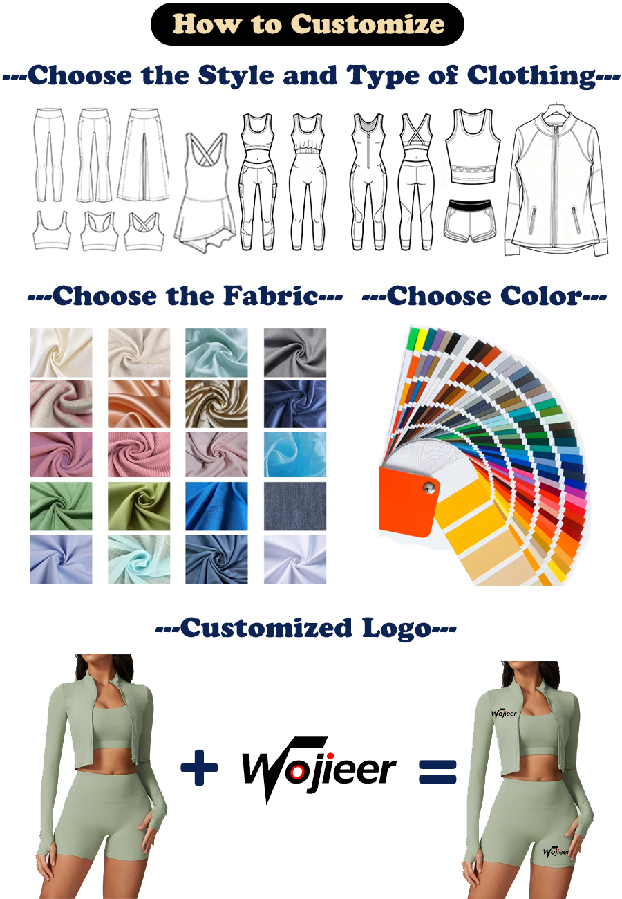 WOJIEER Custom Logo Fashionable Side Slit Design Athletic Wear Loose Yoga Top for Women Running T Shirt Gym Yoga Activewear