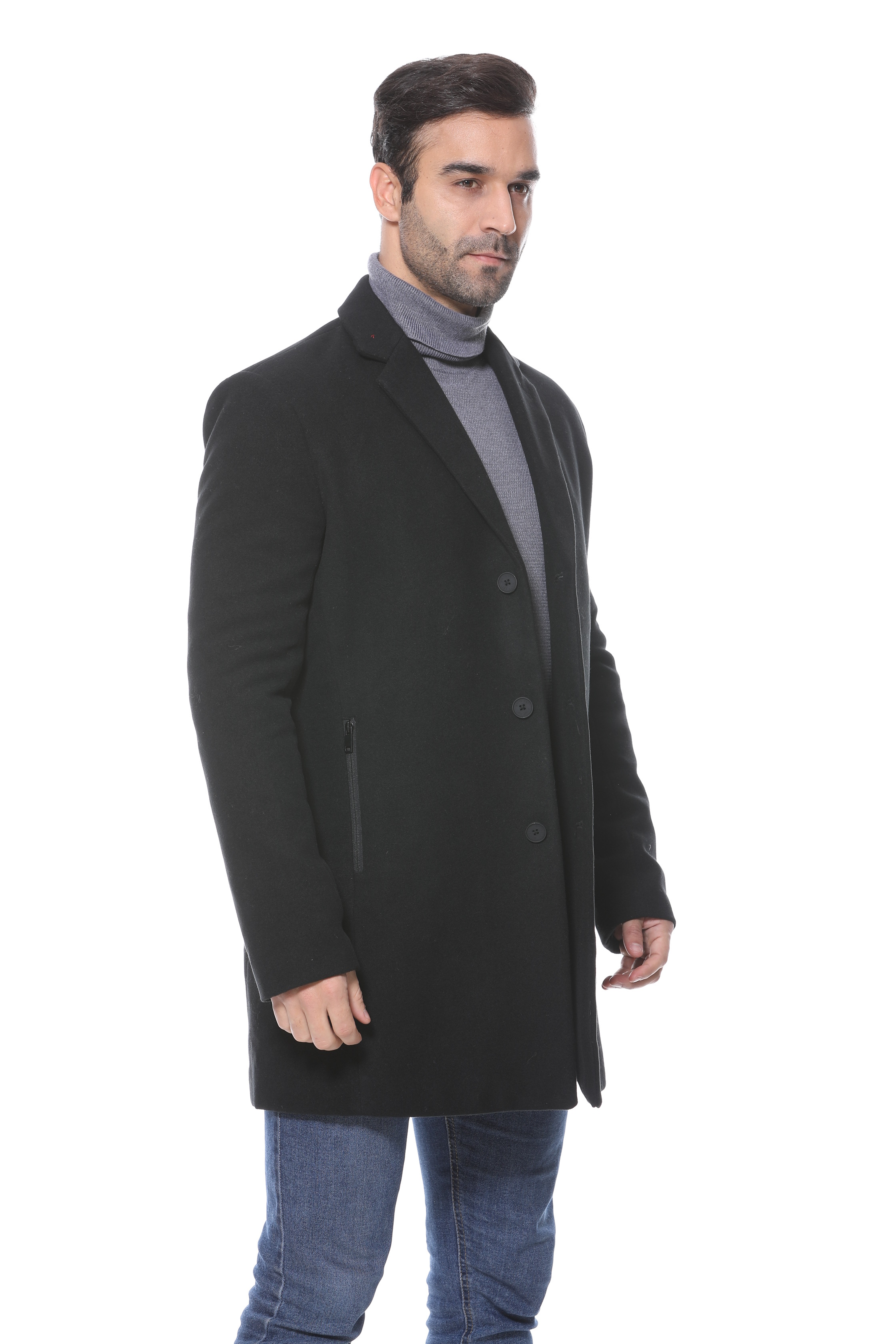 Fashion Warm Winter Outdoor Custom Heated Overcoat Battery Operated Casual Woolen Long Coat Unisex Eco-Friendly Breathable