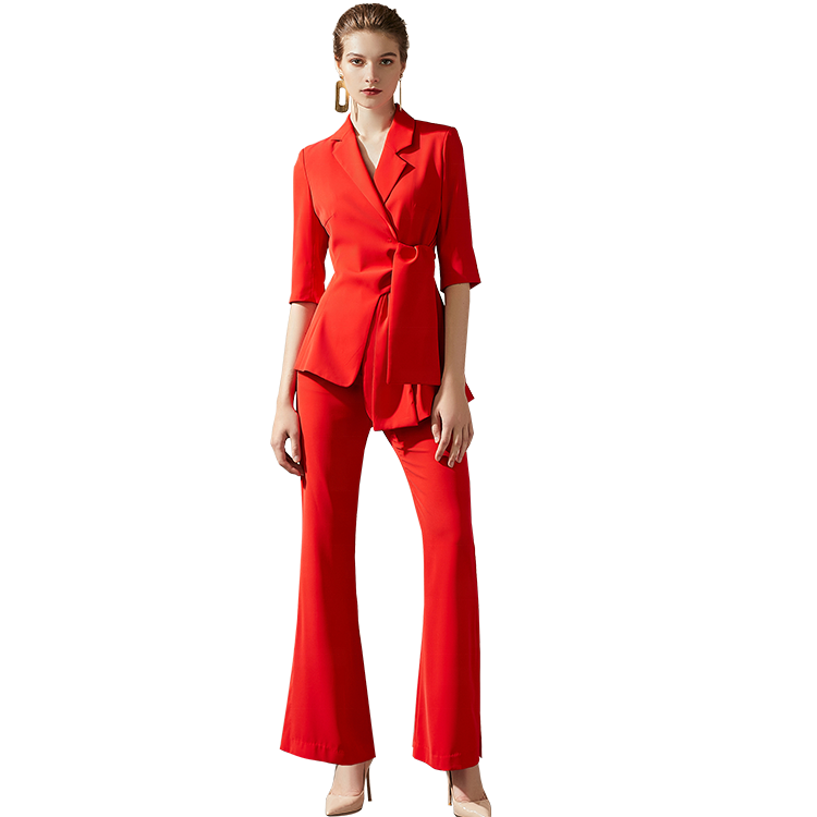 Custom Logo Wholesale Women Fashion blazer Custom High Quality Women's New Fashion Two Piece Sets Special Design Lady Suits