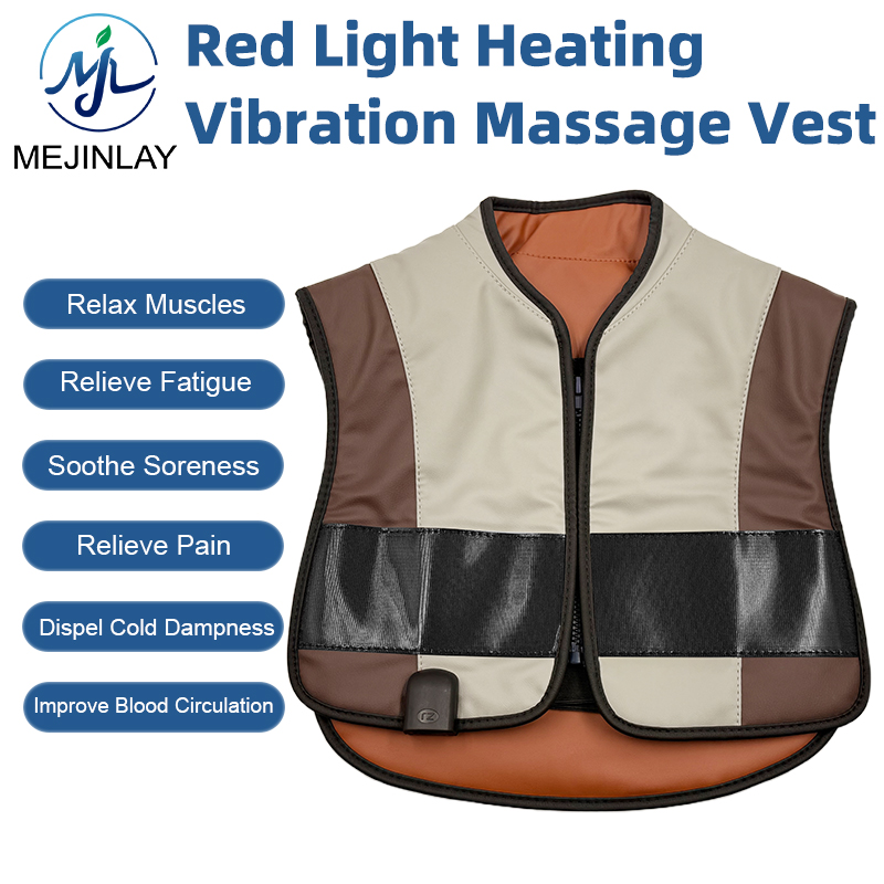 Customized Electric Vibration Red Light Heating Vest For Back Waist Shoulder Pain Relief