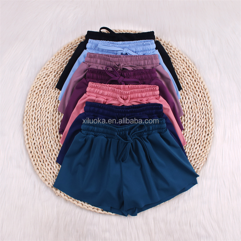 2 in 1 Kids Gym Sports Butterfly Shorts Tennis Running Summer Girls Shorts