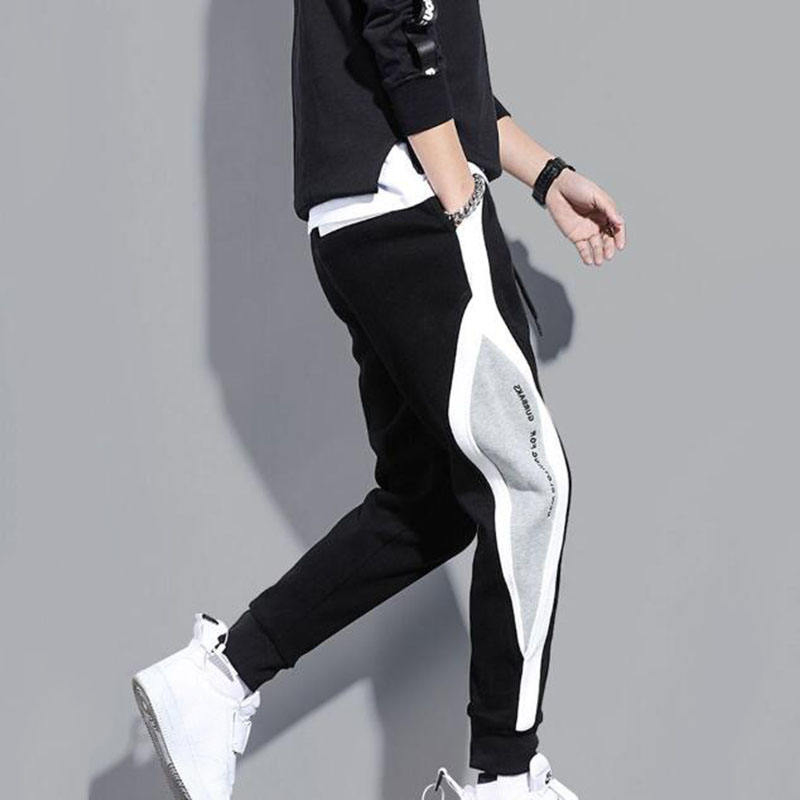 Custom Logo Men's Sports Fitness Joggers Sweatpants Fashion Men Loose Long Style