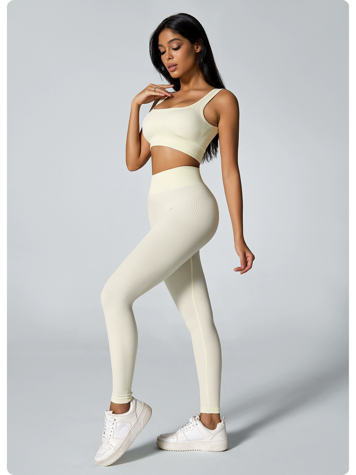 Seamless Flared rib Leggings