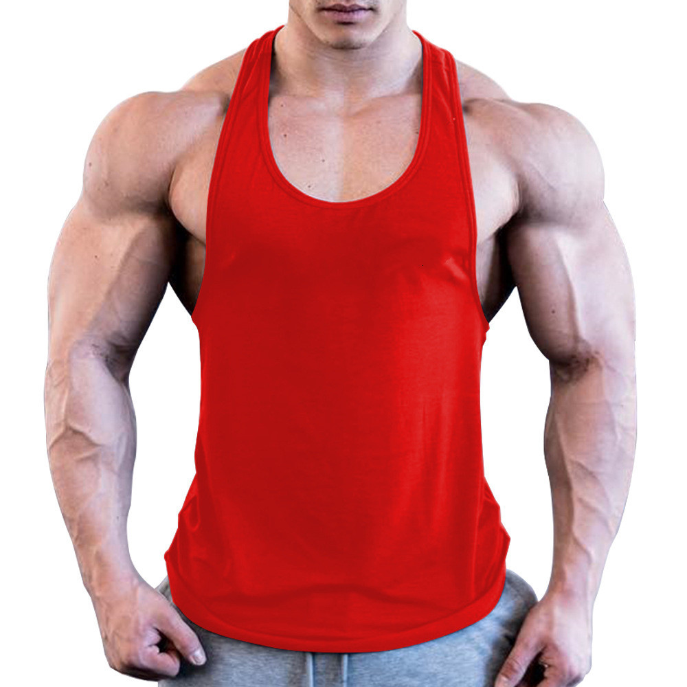 Wholesale Custom Men Cotton White Seamless Fitness Bodybuilding Undershirt Training String Singlet Gym Tank Tops Vest for Men