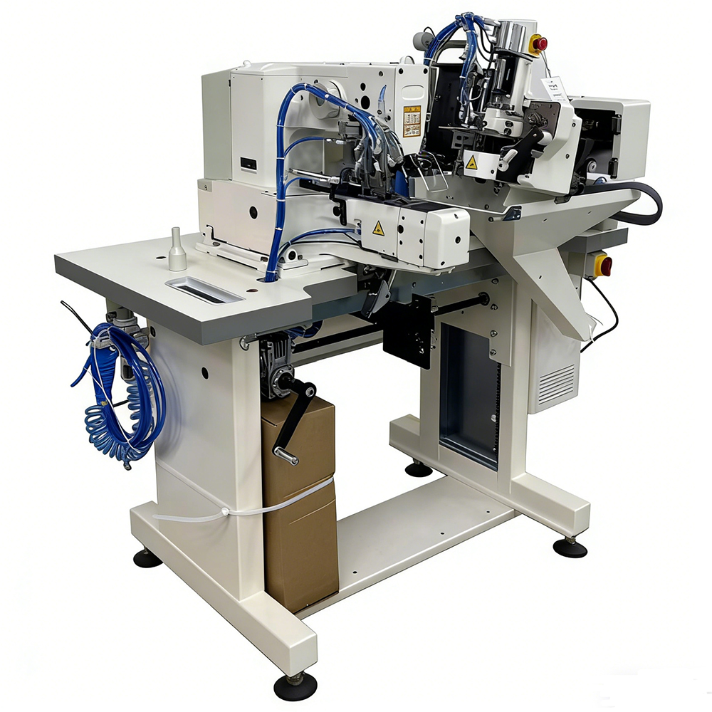 Automatic Programmable 2 Needle Motor Belt Loop Attaching High-Speed Sewing Machine for Jeans Casual Pants Trousers Making